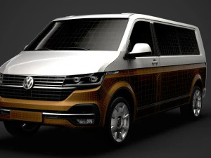 vw caravelle lwb t61 2020 3D Model