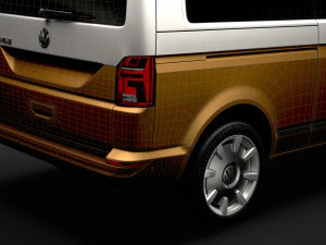 vw caravelle lwb t61 2020 3D Model