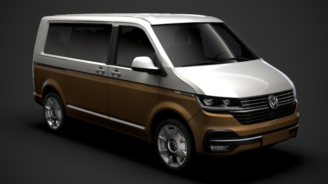 vw caravelle t61 2020 Model 3D .c4d .max .obj .3ds .fbx .stl .blend 