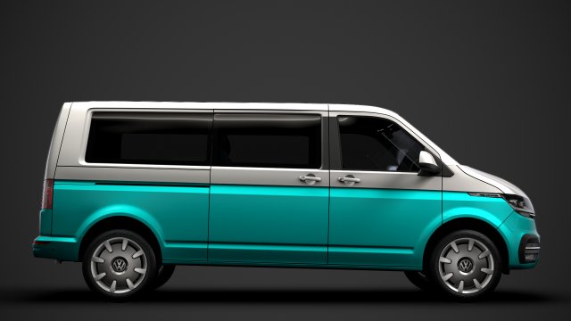 vw multivan bulli lwb t61 2020 3D 模型 .c4d .max .obj .3ds .fbx .stl .blend