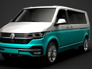 vw multivan bulli lwb t61 2020 3D 模型