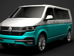 vw multivan bulli lwb t61 2020 3D Model