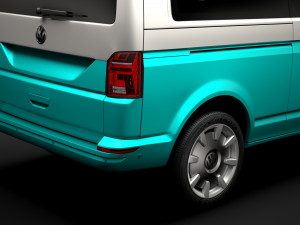 vw multivan bulli lwb t61 2020 3D 模型