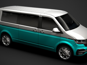 vw multivan bulli lwb t61 2020 3D 模型
