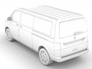 vw multivan bulli lwb t61 2020 3D Model