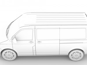 vw multivan bulli lwb t61 2020 3D 模型