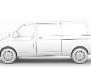 vw multivan bulli lwb t61 2020 3D 模型
