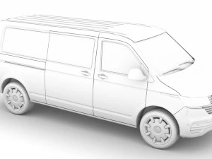 vw multivan bulli lwb t61 2020 3D Model