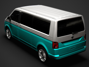 vw multivan bulli lwb t61 2020 3D 模型