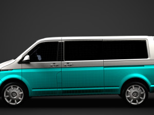 vw multivan bulli lwb t61 2020 3D 模型