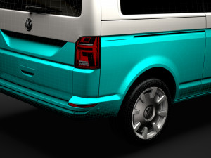 vw multivan bulli lwb t61 2020 3D 模型