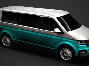 vw multivan bulli lwb t61 2020 3D 模型
