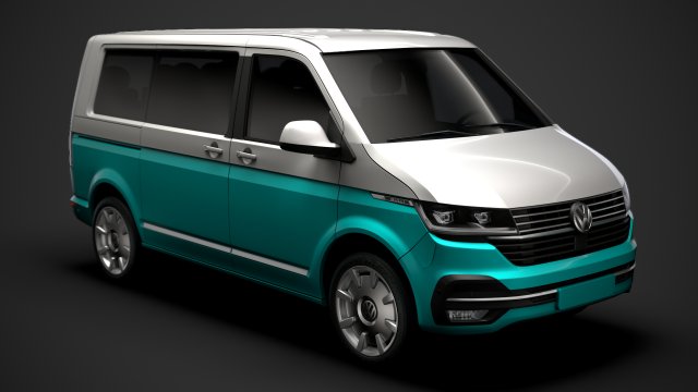 vw multivan bulli t61 2020 3D Model .c4d .max .obj .3ds .fbx .stl .blend 
