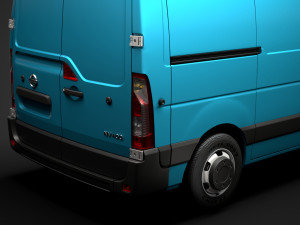 nissan nv 400 l1h1 van 2020 3D Model