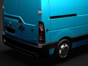 nissan nv 400 l1h1 van 2020 3D Model
