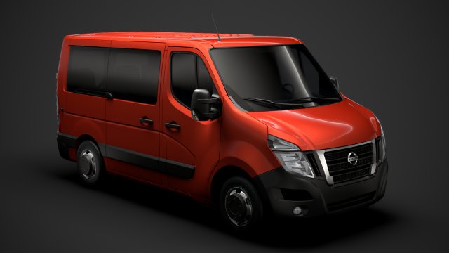 nissan nv 400 l1h1 windowvan 2020 3D Model .c4d .max .obj .3ds .fbx .stl .blend 