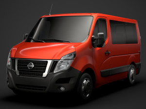 nissan nv 400 l1h1 windowvan 2020 3D Model
