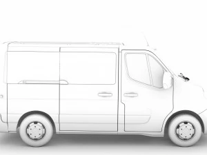 nissan nv 400 l1h1 windowvan 2020 3D Model