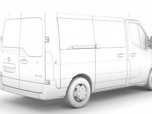 nissan nv 400 l1h1 windowvan 2020 3D Model