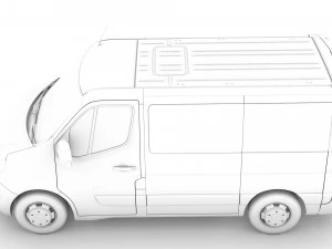 nissan nv 400 l1h1 windowvan 2020 3D Model