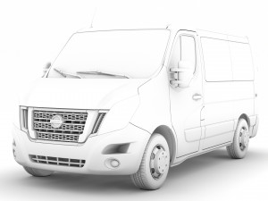 nissan nv 400 l1h1 windowvan 2020 3D Model