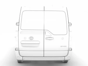 nissan nv 400 l1h1 windowvan 2020 3D Model