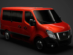 nissan nv 400 l1h1 windowvan 2020 3D Model