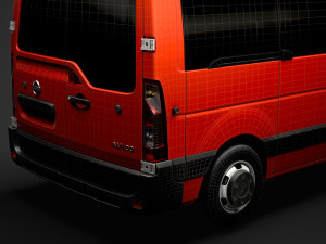 nissan nv 400 l1h1 windowvan 2020 3D Model