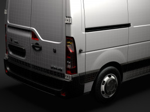 opel movano l1h1 van 2020 3D मॉडल