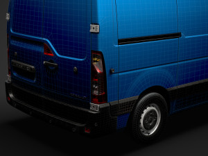 renault master l1h1 van 2020 3D मॉडल