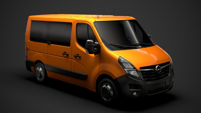 opel movano l1h1 windowvan 2020 3D Model .c4d .max .obj .3ds .fbx .stl .blend 
