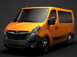 opel movano l1h1 windowvan 2020 3D Model