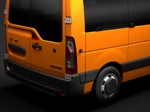 opel movano l1h1 windowvan 2020 3D Model