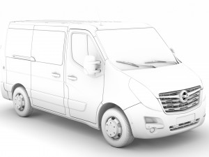 opel movano l1h1 windowvan 2020 3D Model