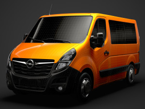 opel movano l1h1 windowvan 2020 3D Model