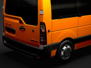 opel movano l1h1 windowvan 2020 3D Model