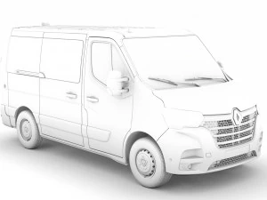 renault master l1h1 windowvan 2020 3D Model