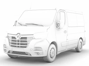 renault master l1h1 windowvan 2020 3D Model