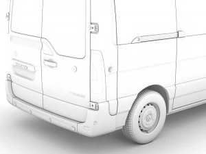 renault master l1h1 windowvan 2020 3D Model
