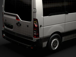 renault master l1h1 windowvan 2020 3D Model