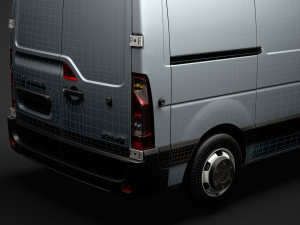 vauxhall movano l1h1 van 2020 Modelo 3D