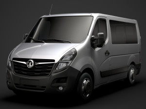 vauxhall movano l1h1 windowvan 2020 3D 模型
