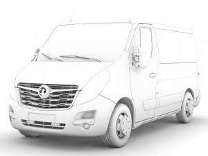 vauxhall movano l1h1 windowvan 2020 3D 模型