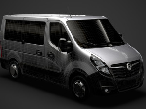 vauxhall movano l1h1 windowvan 2020 3D 模型