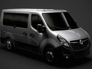 vauxhall movano l1h1 windowvan 2020 3D Model