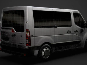 vauxhall movano l1h1 windowvan 2020 3D Model
