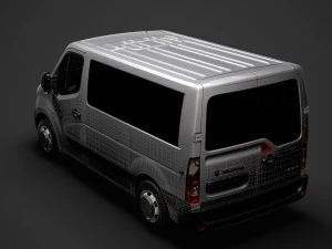 vauxhall movano l1h1 windowvan 2020 3D Model