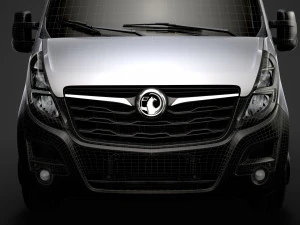 vauxhall movano l1h1 windowvan 2020 3D Model