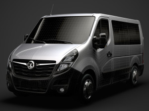 vauxhall movano l1h1 windowvan 2020 3D 模型