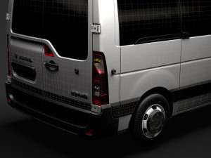 vauxhall movano l1h1 windowvan 2020 3D 模型